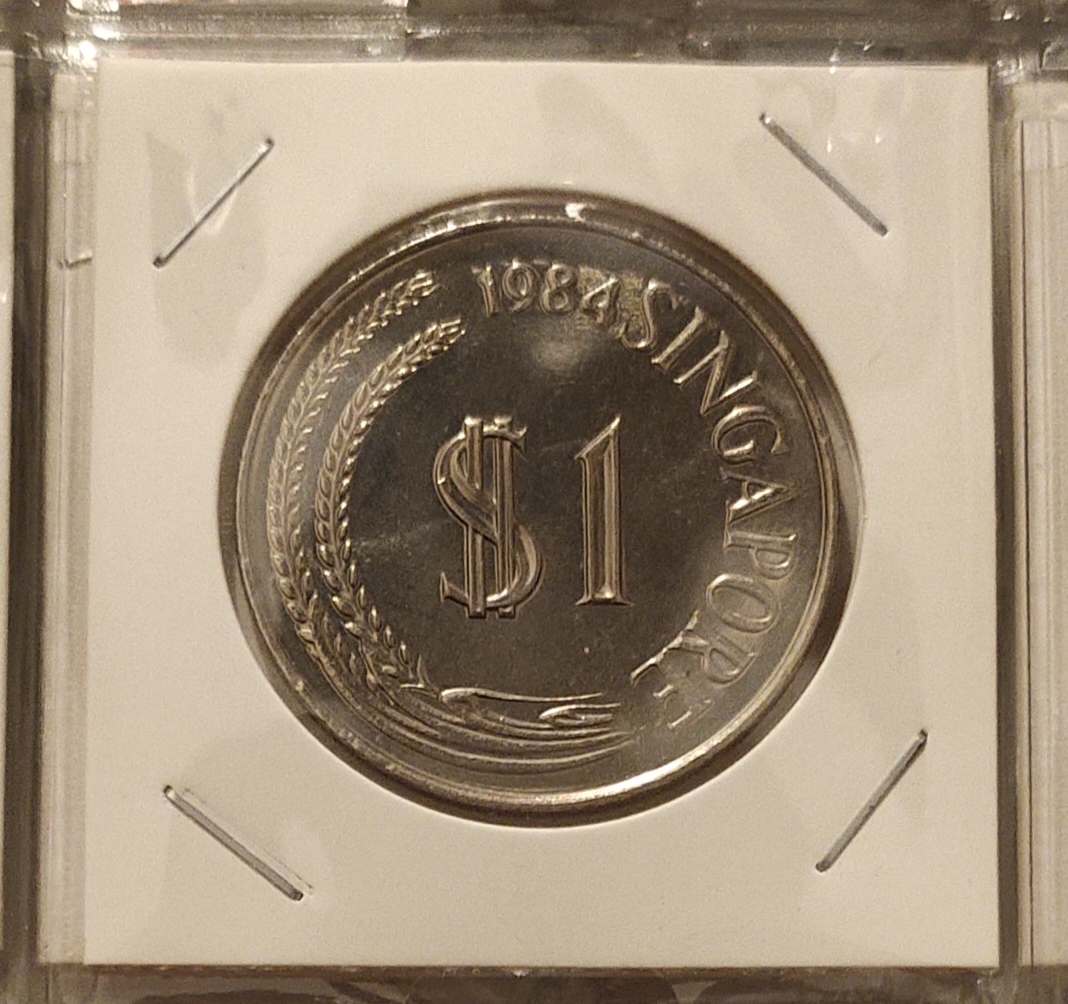 Vintage Singapore $1 Merlion Coins