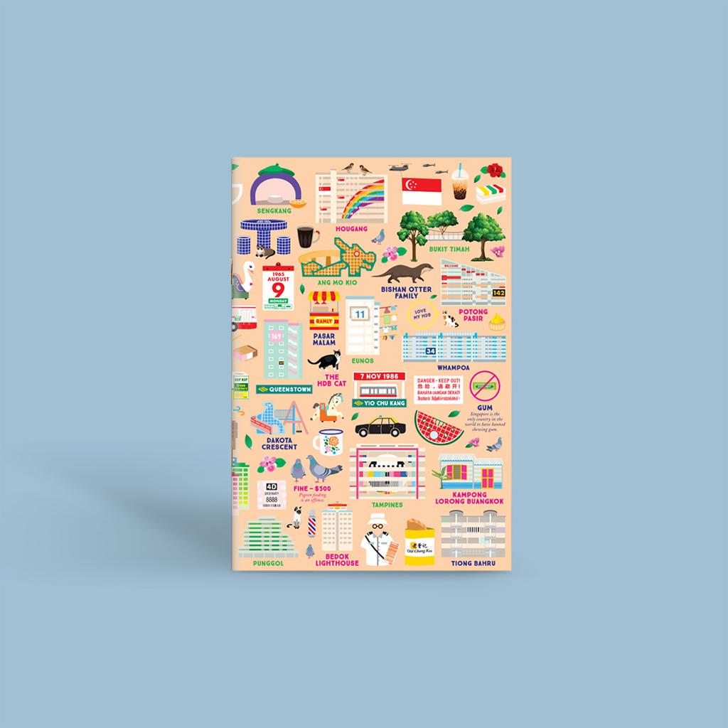 Singapore Souvenir Notebook – Kopi & Teh in Singapore / Heartland / Singlish / Snacks Kueh