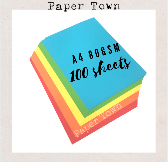 STANDARD COLOUR PAPER A5/A4 100SHEETS 80GSM