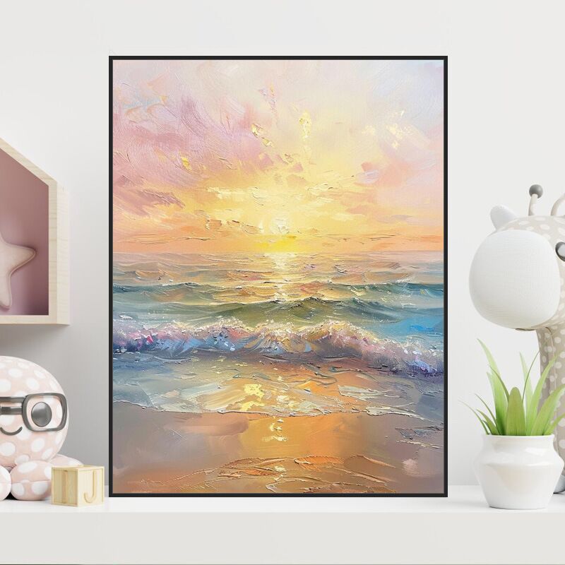 Framed Canvas 40x50cm Paint by Numbers Canvas Painting /Good Quality DIY Painting by number - Sunshine Beach