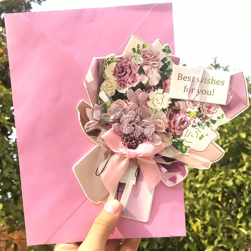 [SG] Dried Flower Floral Cards Greetings Card Birthday Graduation Valentine Anniversary