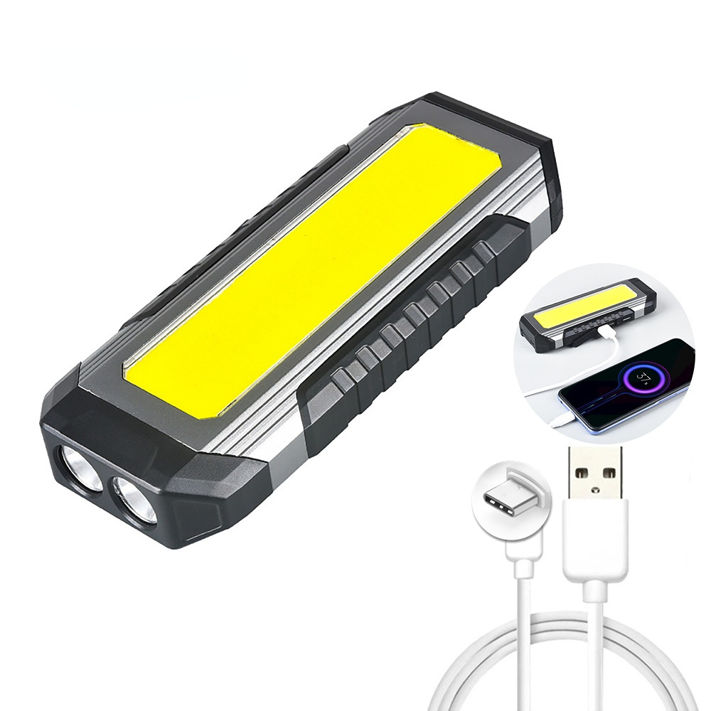 Multi-function LED Flashlight COB Work Light 1000LM Working Lamp Emergency Lighting with Hook and Magnet Type-C