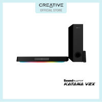 Sound Blaster Katana V2X - 5.1 Multi-Channel Gaming Soundbar with Compact Subwoofer 180W Peak Power ft Tri-Amplified 5-Driver Design Super X-Fi Technology and RGB Lighting