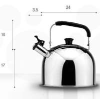 Zebra Stainless Steel Whistle Kettle Smart 3.5L / 5.0L / 6.0L | Whistling Tea Pot