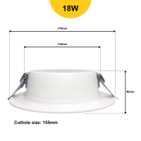 Dycorra LED Downlight 5W 7W 9W 12W 15W 18W Day Cool Warm Recessed White Silver Down Light Panel Light Ceiling Lamp