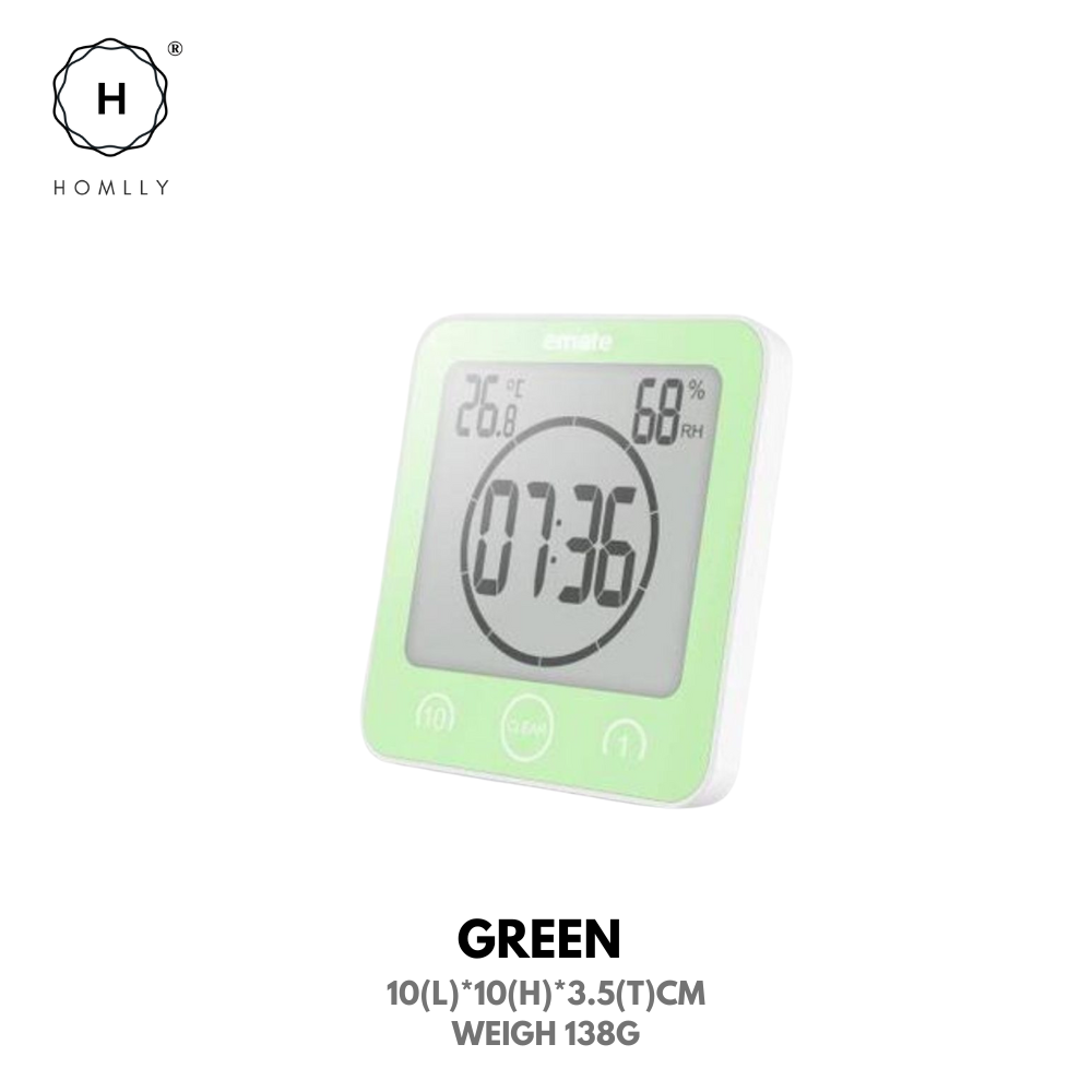Homlly Bathroom Waterproof Big Digital LCD Wall Clock Timer with Alarm