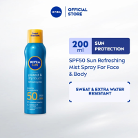 NIVEA Sun Cooling Mist Spray SPF50 (200ml) | Body Sunscreen & After Sun | Water resistant Immediate absorption