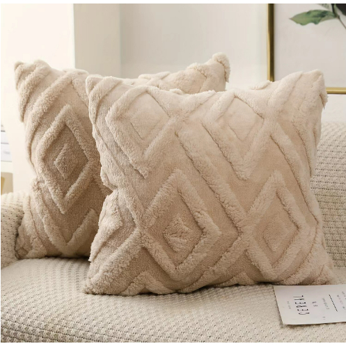 **SG Stock for 40 45cm** Cushion Cover Sofa Cushion Cover 40x40 45x45cm Plush Sofa Pillow Case 30x50cm Two Sided 5 Sizes Square Throw Pillow Case
