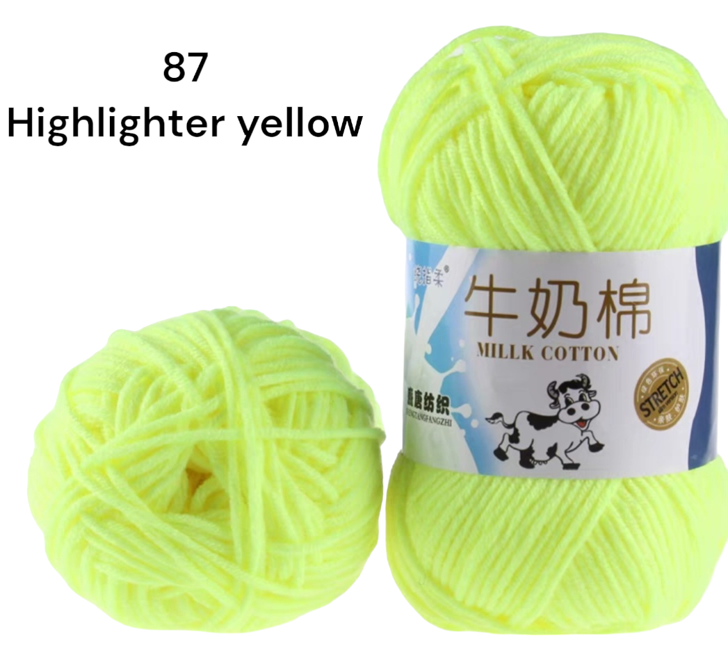 5ply Milk cotton yarns 50g crochet yarn knitting yarn punch needle yarns