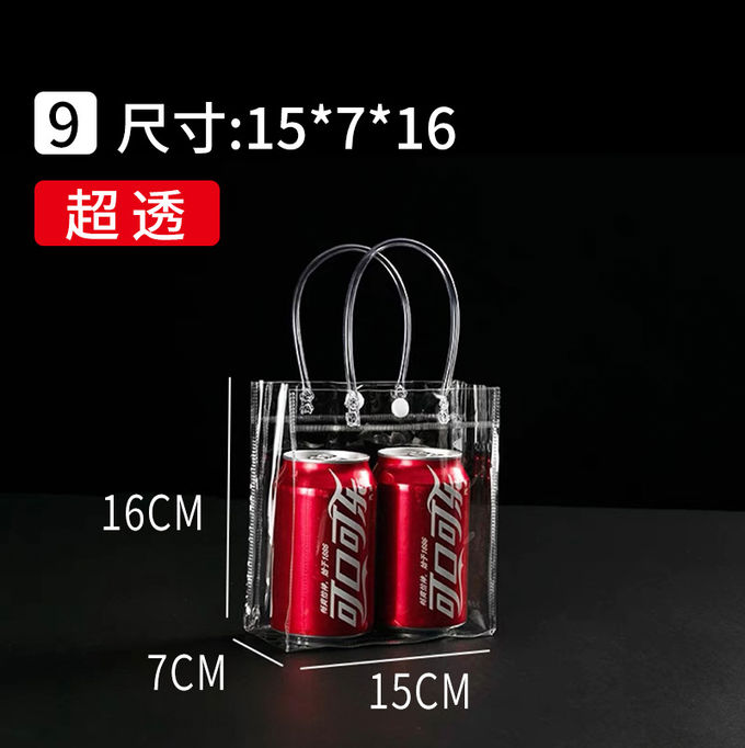 23 Different Size PVC Clear Bag Transparent With Handle Plastic Tote Bag Goodie Gift Bag