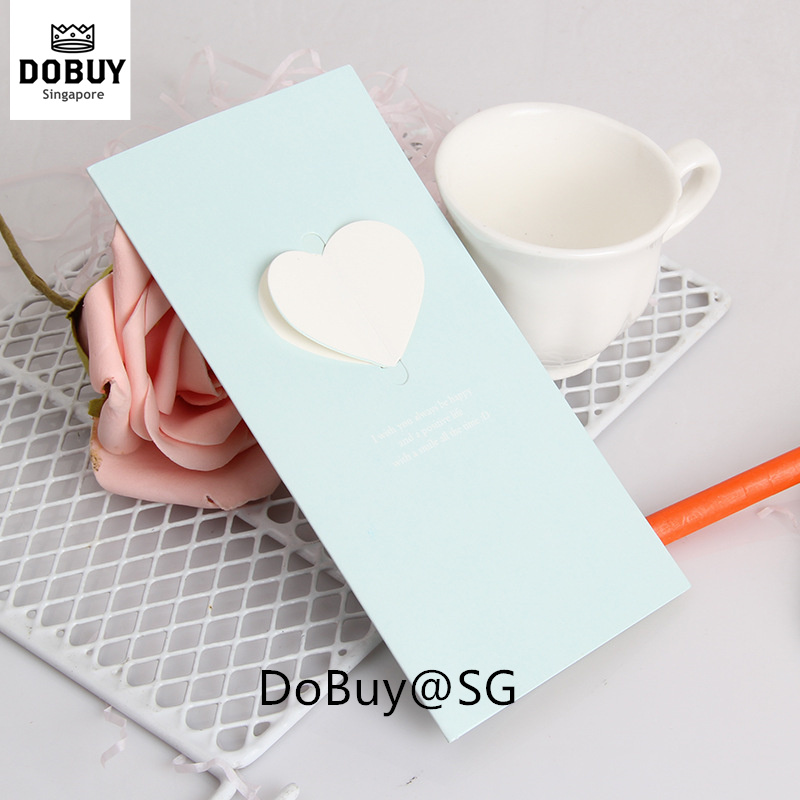 🔥SG LOCAL STOCK🔥Come with envelope Greeting Card Bowknot Love Wing Wedding Blessing Card Handwritten Invitation Gift Card For Birthday Baby Shower Valentines Day Wedding Birthday Teachers Day