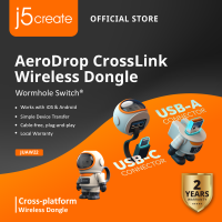 J5CREATE JUAW22 Aerodrop Wormhole Switch® Crosslink Wireless Dongle Instant Share Files