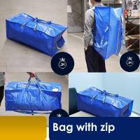 ikea bag with zip Strong Handles & Zippers Storage Totes For Space Saving Fold Flat Alternative to Moving Box