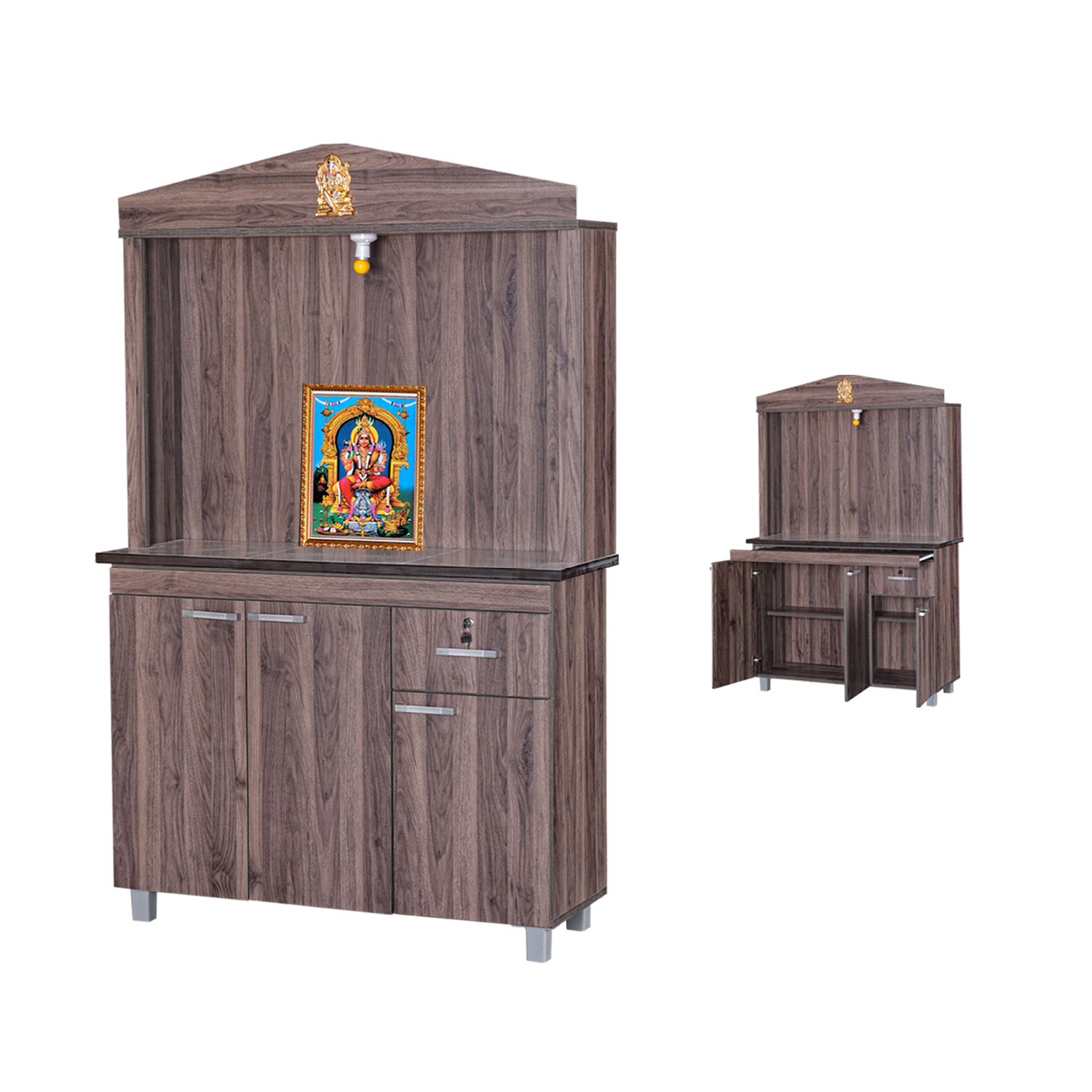 Living Mall Hindu Altar Cabinet In 16 Designs.