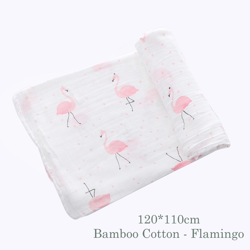 Newborn Baby Muslin Swaddle Bamboo Cotton Blanket Toddler Swaddle Dual Layer Muslin Wrap Grade A Standard 110*110 / 120*110 MumOkay