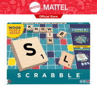 Mattel Games Scrabble Board Game Classic Family Word Fun featuring Wooden Letter Tiles and Racks with Two Ways to Play for 2-4 Players
