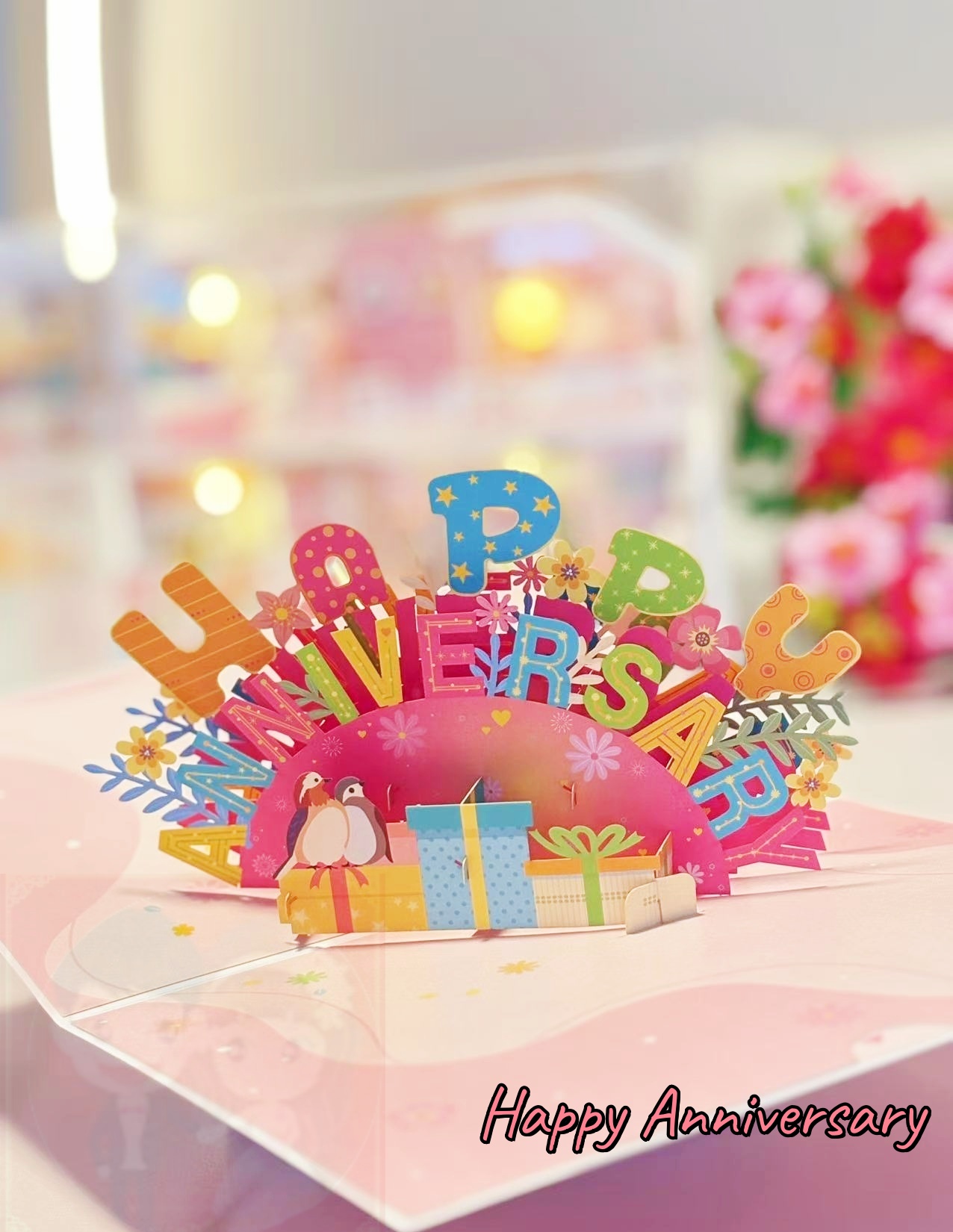 [SG SELLER] 3D Pop Up Greeting Cards Valentine Cards Wedding Cards Anniversary Engagement Thank you Cards Festive Season Cards Happy Anniverary