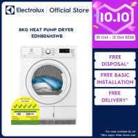 Electrolux 8kg Heat Pump Clothes Dryer EDH804H3WB Sensor Dry ReverseTumbling | 2y Warranty
