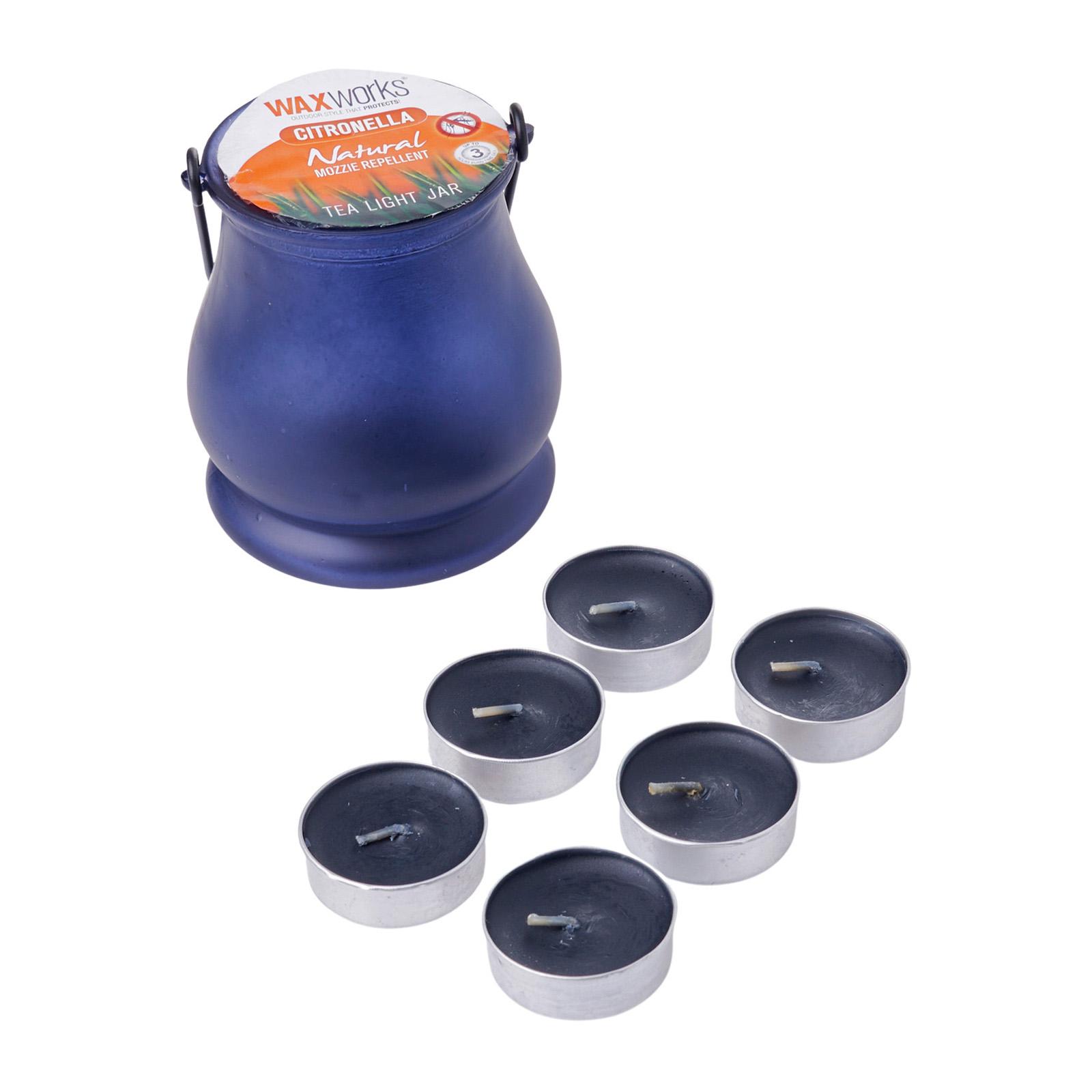 WAXWORKS Tea Light Jar Candles Black