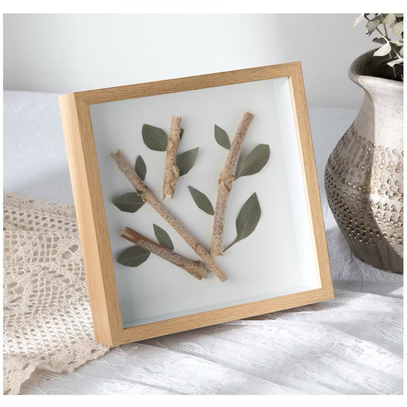 [SG Supper Offer ] Hollow 3CM Wooden Photo Frame for Dry Flower Frame Specimen Shadow Box Valentines Day Gift Wooden Photo Frames Christmas Teachers day Gift Specimen Wedding Flower Art Collection /Frame Shadow Box /Valentines Day Gift