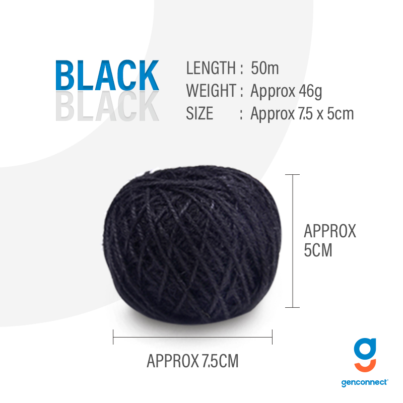 50M Jute Twine Kraft Paper String Cotton Rope Raffia Twine Gift Wrapping Crafts Decoration 2MM Thickness 50M Length