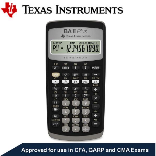 Texas Instruments BAII Plus Financial Calculator (Approved for CFA & GARP FRM) - 1 Year Local Warranty