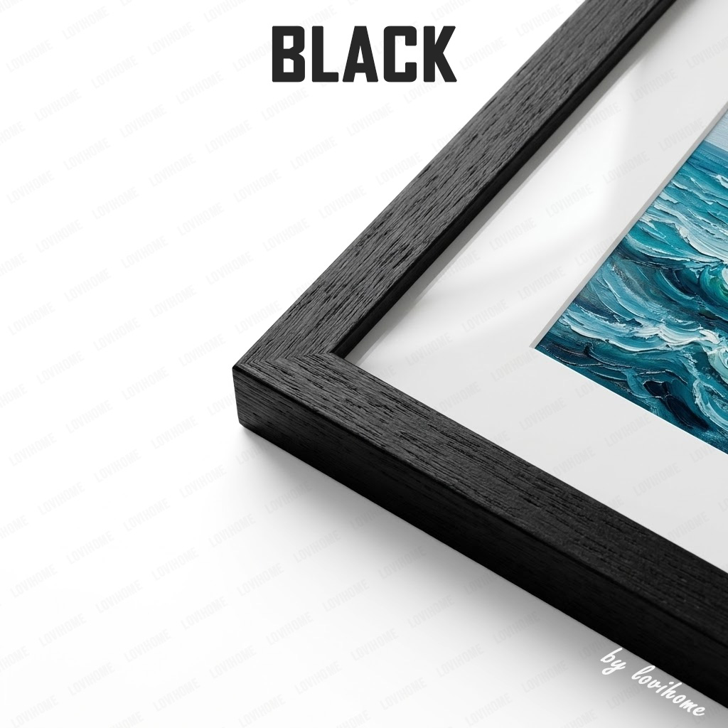 SG Pine Wood Picture Frame — Wall Decoration Photo Frames Poster Art Painting Home Decor 6R 8R A3 A4 30x40cm