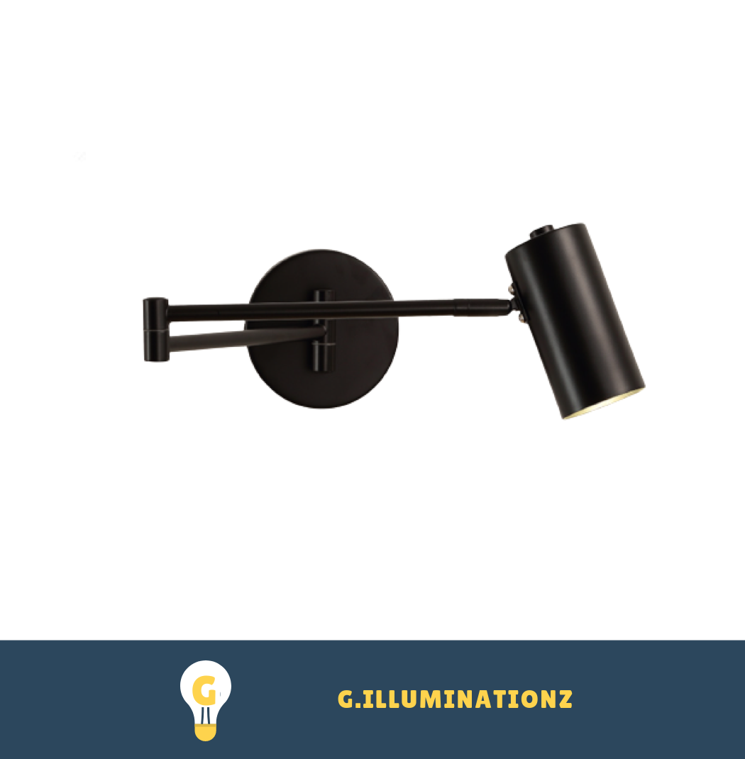 Modern Minimalistic Bronze / Black Single Wall Light / Bed Side Lamp