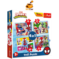 Trefl 4-in-1 Jigsaw Puzzle: Spidays Team (Set of 35485470 Pcs) (34611)