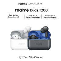 realme Buds T200 | 50 Hours Playtime | Active Noise Cancellation | IP55 Waterproof | Bluetooth Earphones