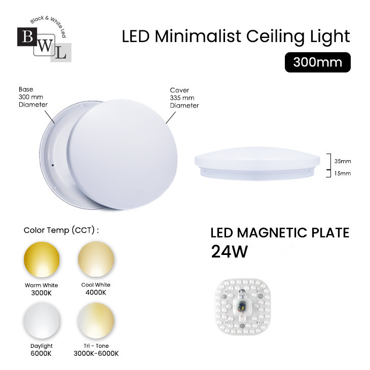 BWL LED LIGHT Ceiling Light 24W/36W with Premium LED Magnetic Plate