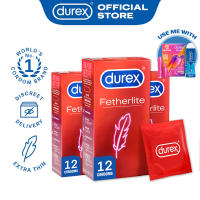 [Bundle of 3] [100% Discreet] Durex Condom Fetherlite Condoms (12s)