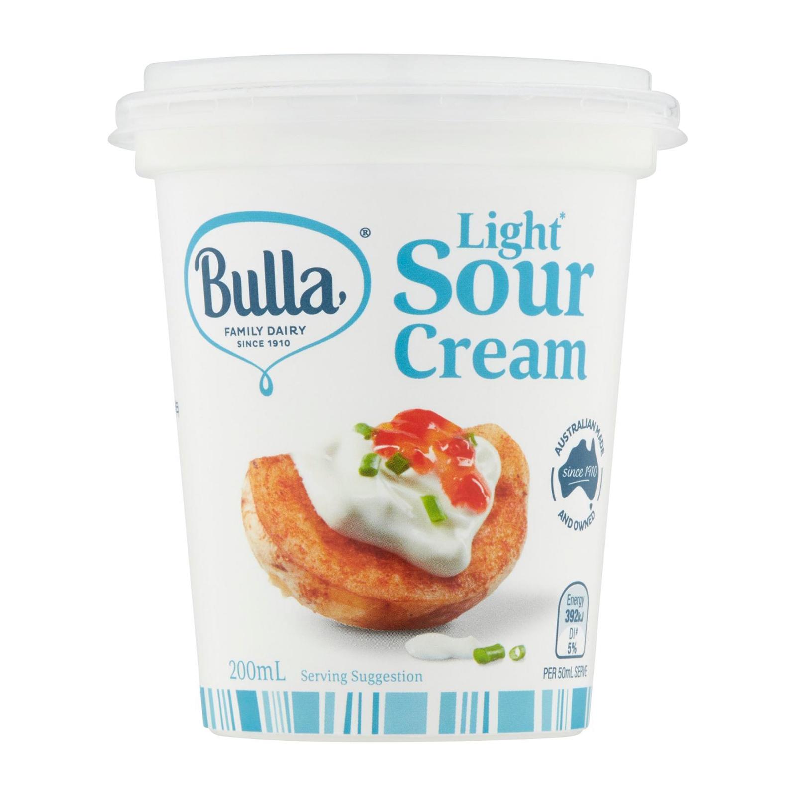 Bulla Light Sour Cream 18 Milk Fat Content Lazada Singapore