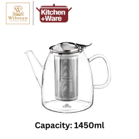 Wilmax Thermo Glass / Clear Borosilicate Glass Teapot / 950ML / 1450ML