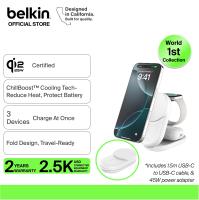 Belkin WIZ037my UltraCharge 3in1 Foldable Magnetic Charger with Qi2 25W (iphone 17/16pixel 10 pro xl)