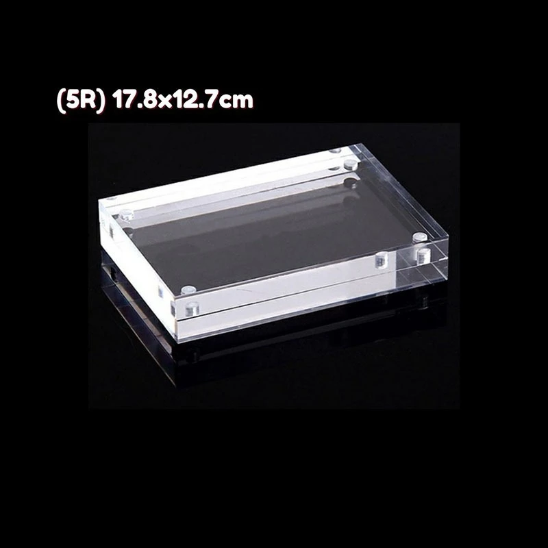 [SG Ready Stock]Magnetic Clear Acrylic Photo Frame thickened 4R/6R/8R thickness 10+10MM Picture Holder Decorations