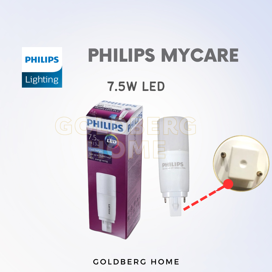 Philips Mycare LED Light Bulb 7.5W PL-C 2Pin Warm White - Cool White - Daylight | Goldberg Home
