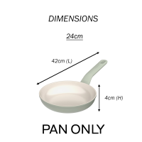 BERGHOFF Cool Grip Nonstick Lightweight Aluminium Frying Pan 20/24/28/30/32CM (No PFOE/PFOC) Ceramic Coating (Options: Pan Only / Pan + Lid /)