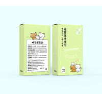 eDSLRs Pre-moistened Edible Alcohol Tableware Cleaning Wipes Disposable Antibacterial Cleansing Wipe