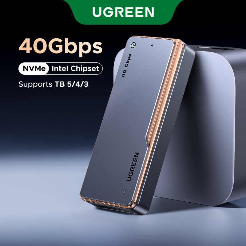 UGREEN 40Gbps NVMe SSD Enclosure with Thunderbolt 5/4/3 & USB4 Support M and B&M Keys for Windows MacOS Linux ราคา 4,640 บาท*ส่งฟรี
