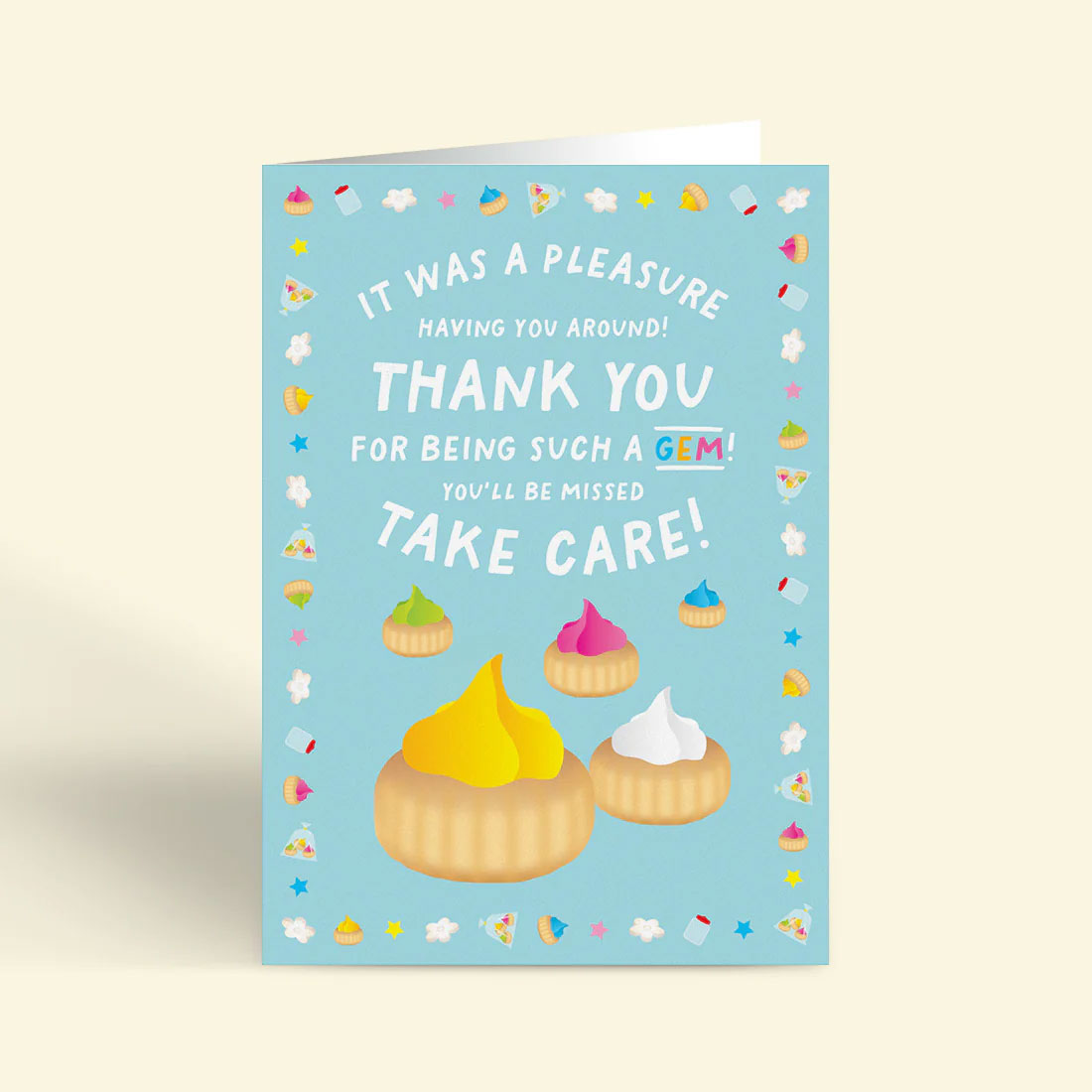 Singapore Souvenir Greeting Card – Gem Biscuit Farewell Goodbye Bye (LARGE A4 SIZE)