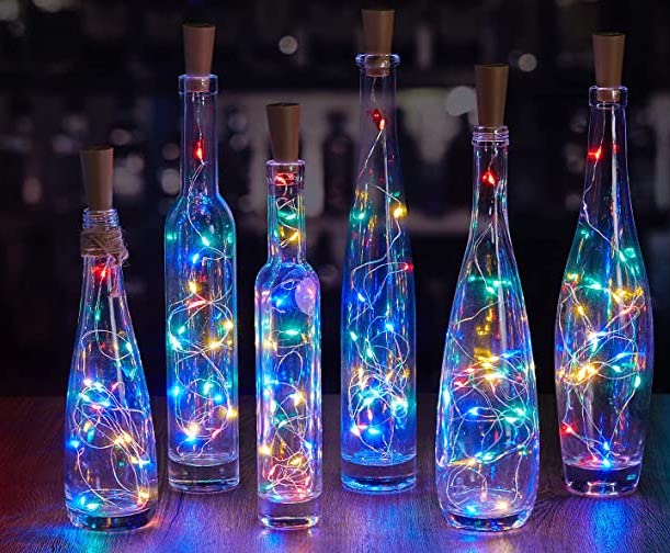 STARZ - 2 Meters 20 Led Battery Operated Cork Bottle Led Fairy String Light Glass Bottle Lights Party Wedding Decoration Lightings