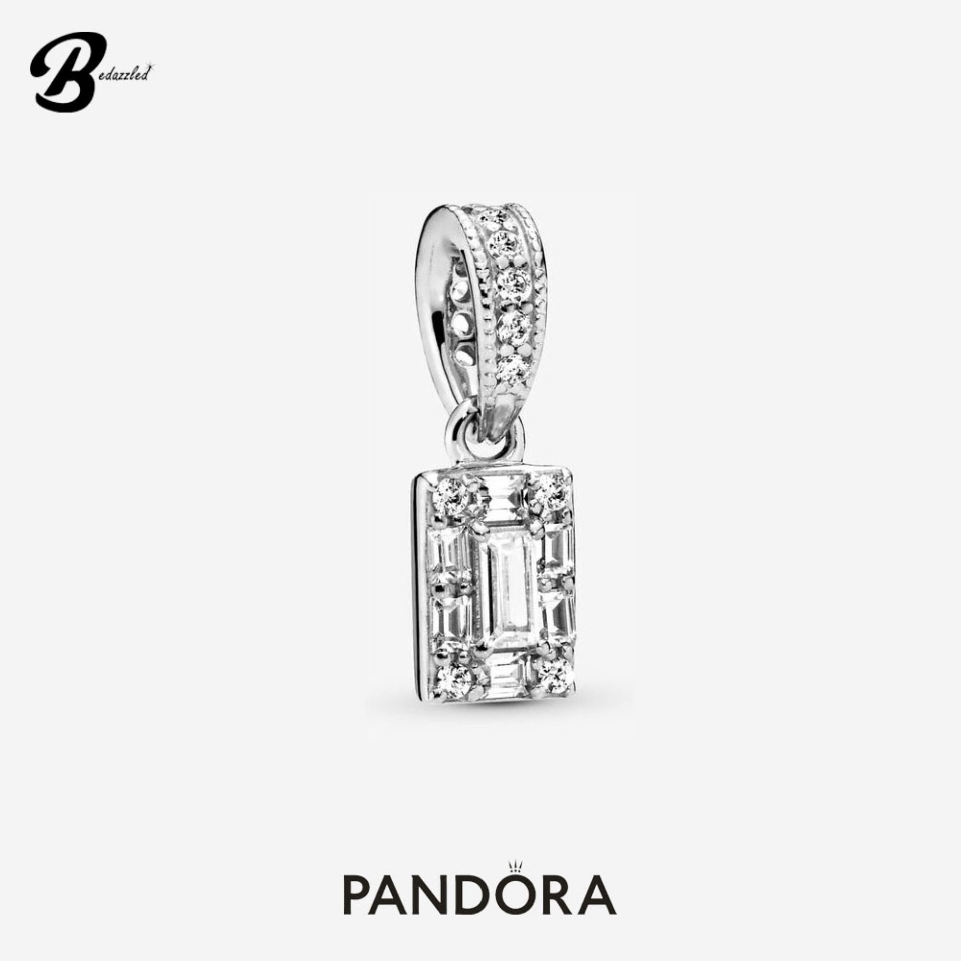 Pandora Sparkling Square Halo Pendant 397543CZ