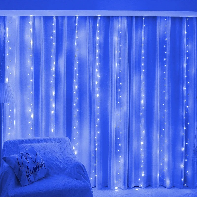 3x3M Curtain Lights Window Room Decoration String LED Fairy Lights Garlands Strip Wedding Birthday Valentines day Party Hari raya Decoration light