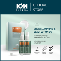 Growell Scalp Lotion 5% Minoxidil 2x100ml (3 Months Supply) ā Hair Loss Treatment Anti Hair Fall Stimulates Hair Regrowth