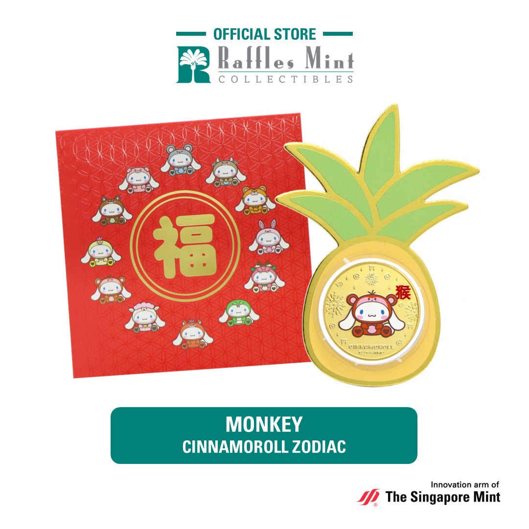 Sanrio Cinnamoroll Zodiac 24K Gold-Plated Medallion Festive Pack [The Singapore Mint]
