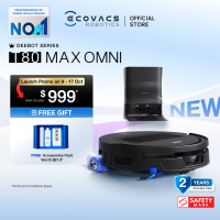 [NEW 2026] ECOVACS DEEBOT T80 Max Omni Robot Vacuum Cleaner | 40000 Pa Suction | OZMO ROLER ™Mop | 100°C Hot Water Washing & 45°C Hot Air Dry | 95mm Ultra-Slim | Anti Hair Tangle | Extreme Edge Cleaning [2 Years Warranty]