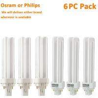 6 PC PACK | PLC- DULUX D 13W | 2 PIN | G24D | 840 | 865 | 827