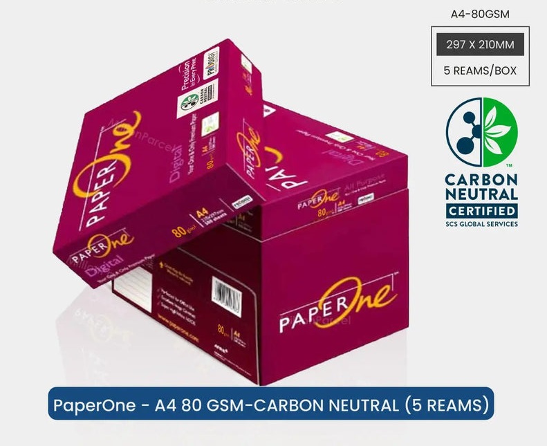 PaperOne A4 80 GSM Carbon Neutral Paper (2500 sheets)