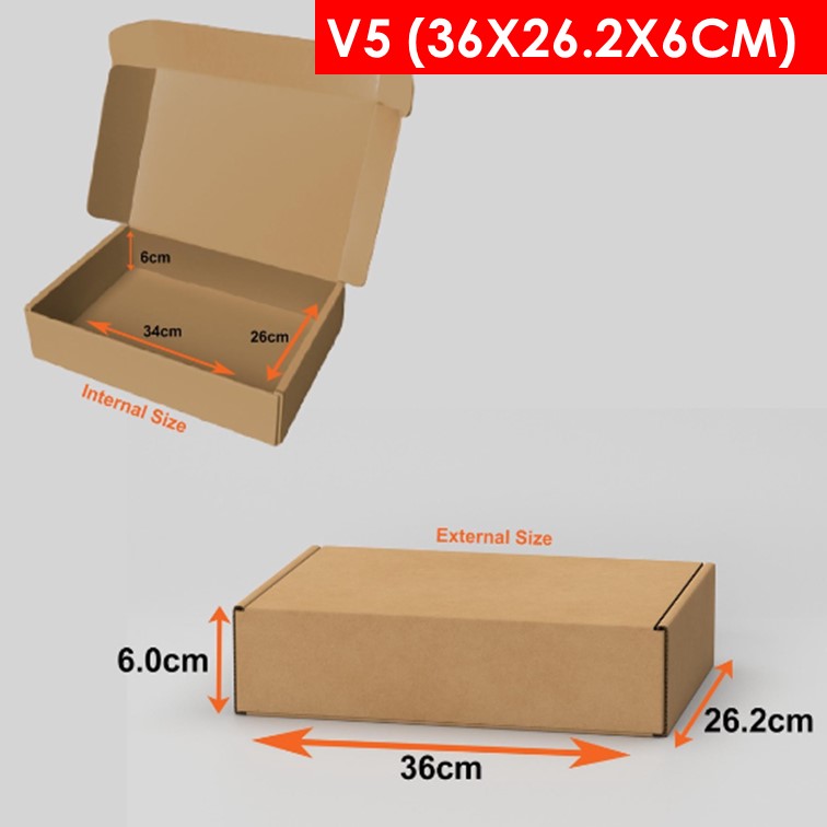Pizza Box Mail Box Die Cut Carton Box Small Carton Box Gift Box Paper Box Parcel Box Kotak 飛機盒
